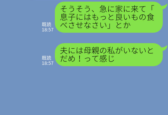 『もっと良いものを食べさせなさい』夫に対して過保護すぎる義母…。⇒義母の扱いに頭を抱える中、嫁に“さらなる試練”が！